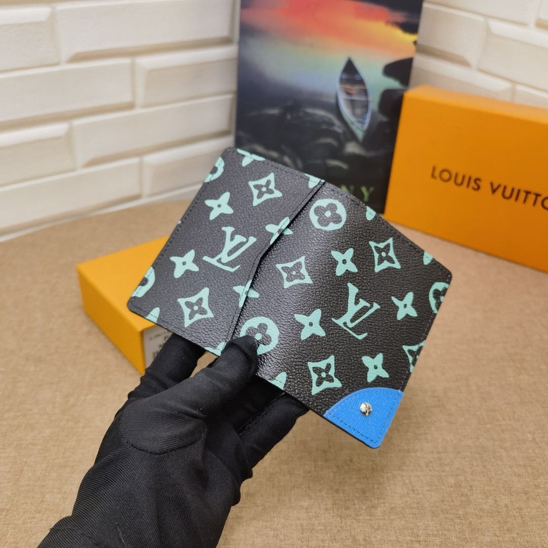 Front of a leather card case