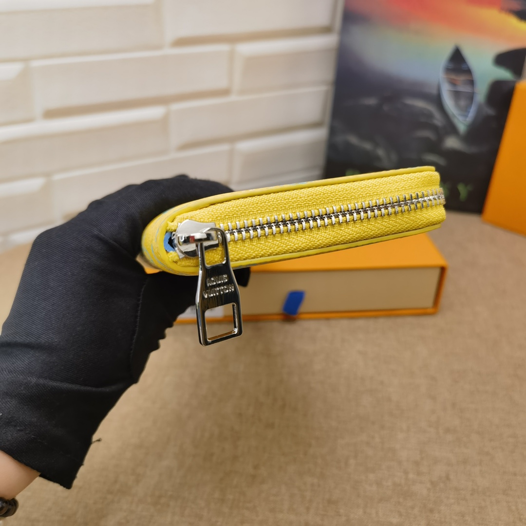 Leather bifold wallet with cash and cards inside