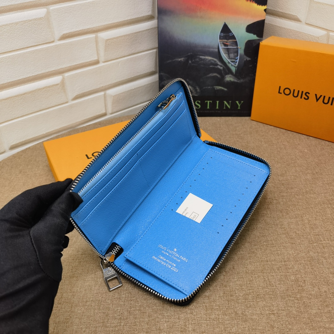 Premium Leather Clutch Wallet - Side View