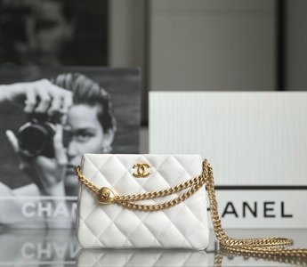 Chanel Crossbody & Shoulder Bags 1:1 Replica Wholesale
 White Lychee Pattern All Copper Calfskin Cowhide Vintage Underarm