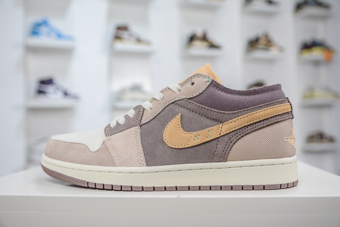 原装Air Jordan 1 Low 棕黄 AJ1乔1低帮休闲板鞋DN1635-200