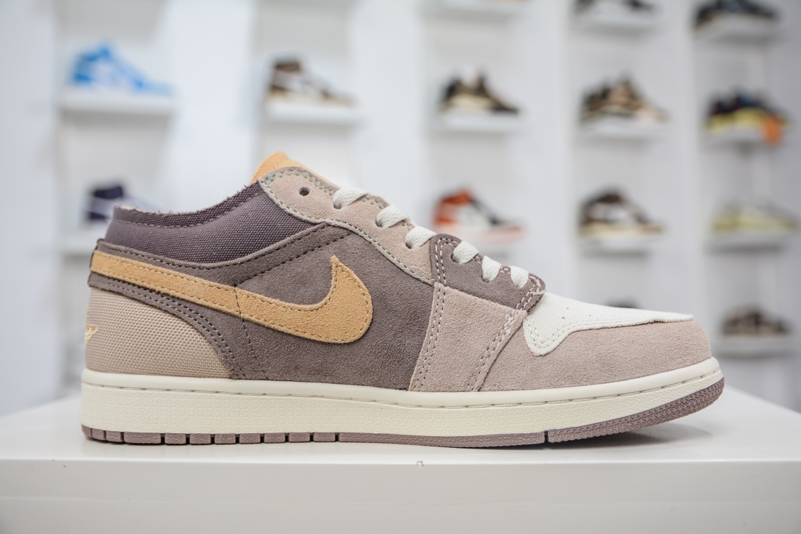原装Air Jordan 1 Low 棕黄 AJ1乔1低帮休闲板鞋DN1635-200