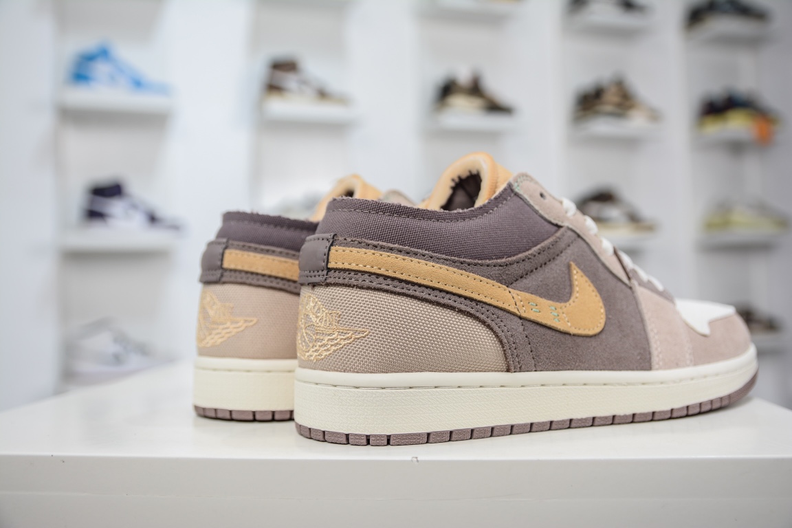 原装Air Jordan 1 Low 棕黄 AJ1乔1低帮休闲板鞋DN1635-200