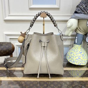 Louis Vuitton LV Muria Handbags Bucket Bags Replica Sale online
 Apricot Color Blue Weave Cowhide M21006