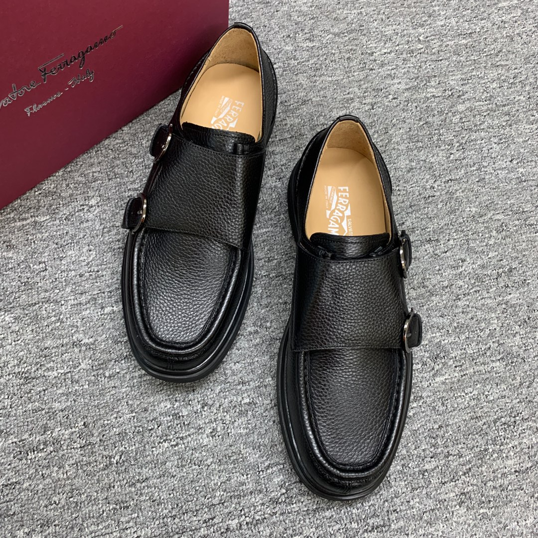 Ferragamo Style Leather Men's Shoes Lookbook Reference image 2