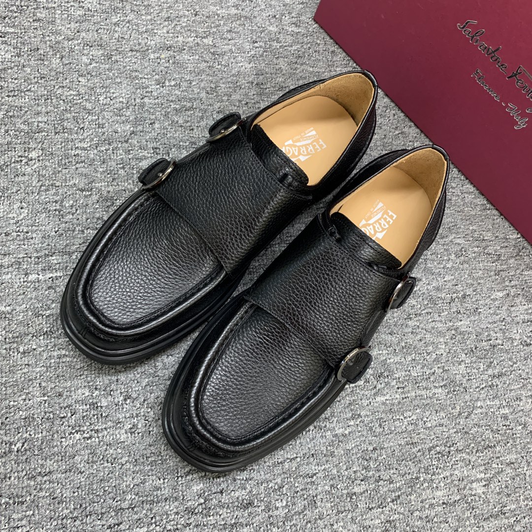 Ferragamo Style Leather Men's Shoes Men's Shoes Men's Shoes detail image 3 from source 783380