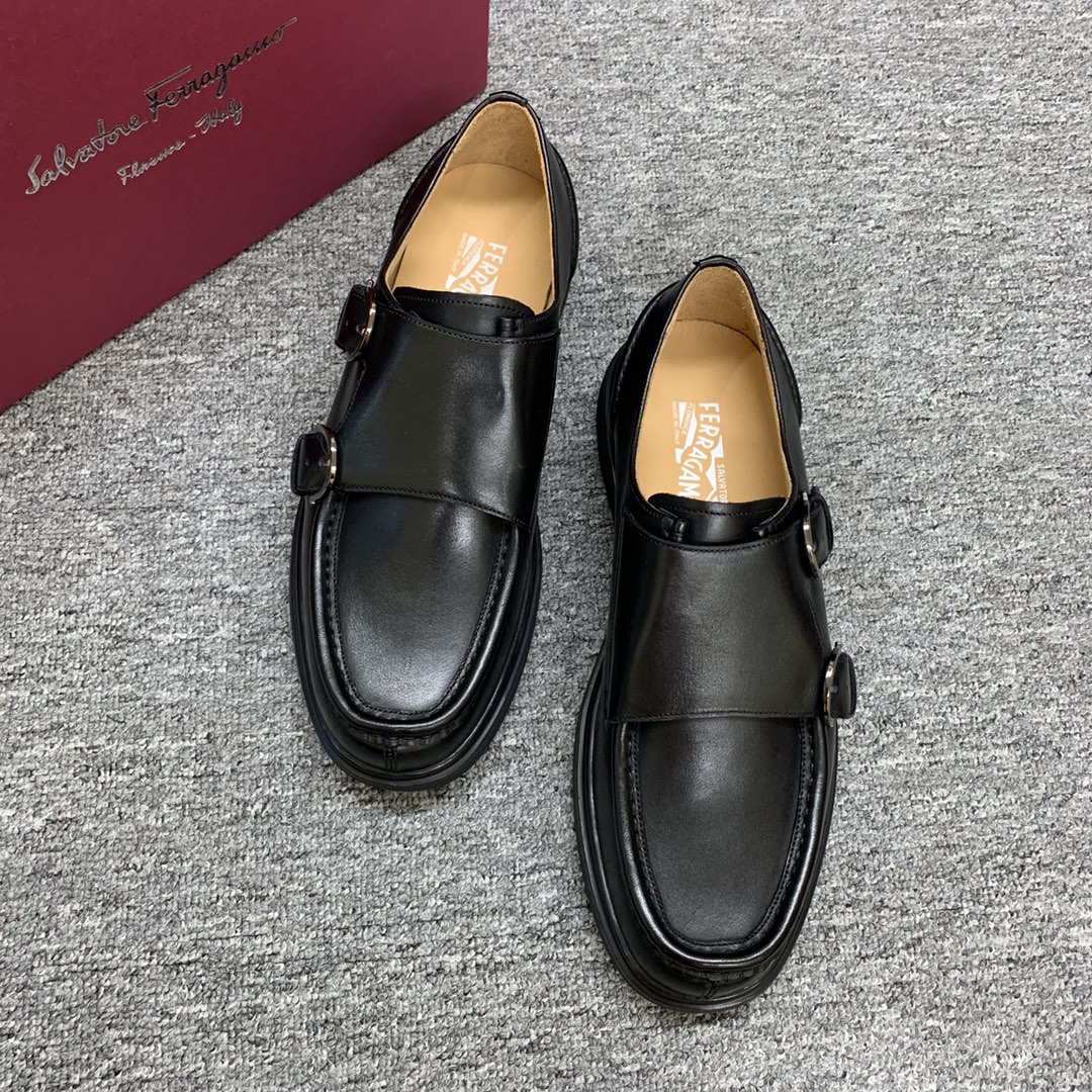 Ferragamo Style Leather Men's Shoes Lookbook Reference image 2