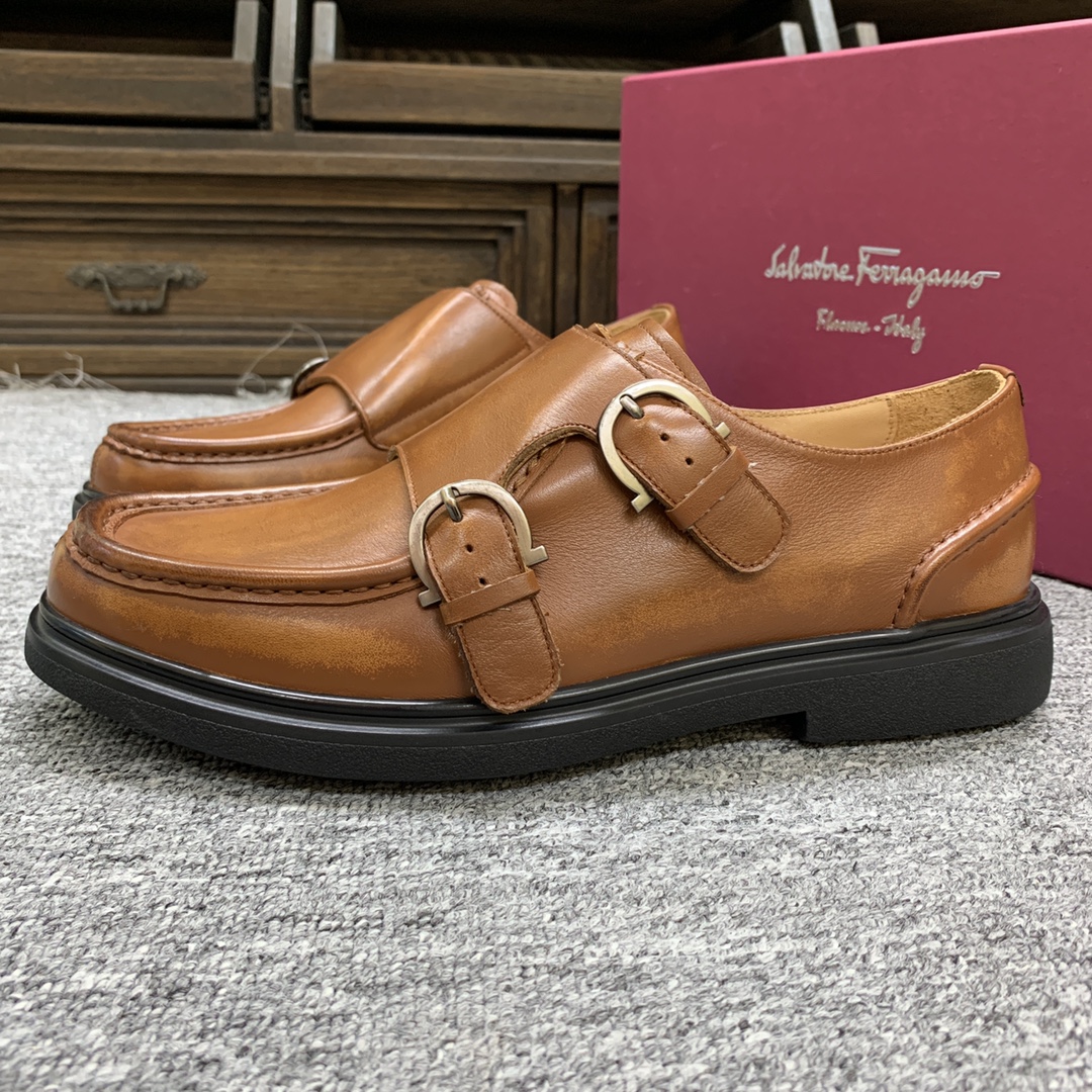 Ferragamo Style Leather Men's Shoes Men's Shoes Men's Shoes detail image 4 from source 783372