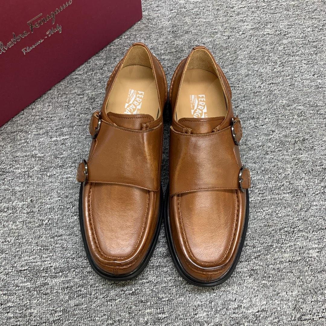 Ferragamo Style Leather Men's Shoes Lookbook Reference image 1