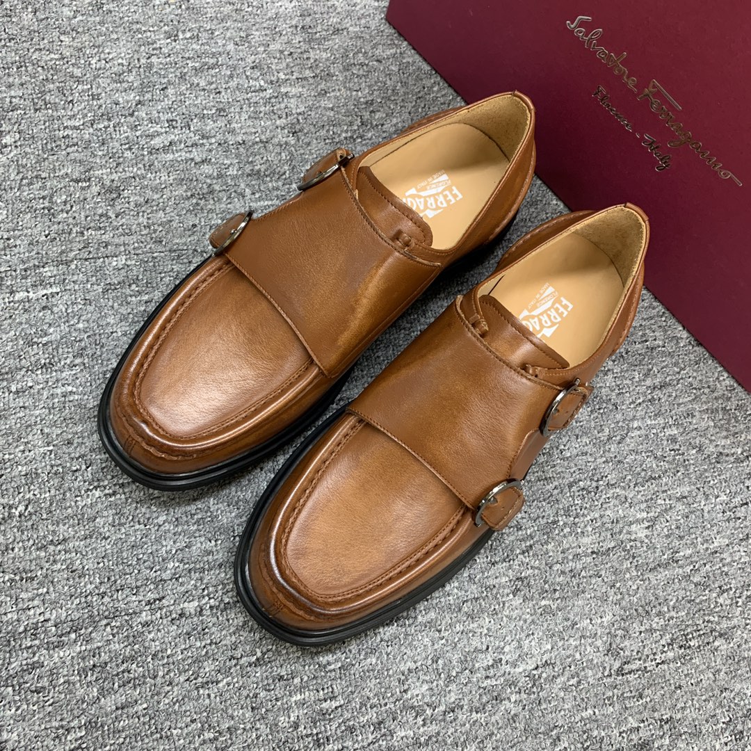 Ferragamo Style Leather Men's Shoes Men's Shoes Men's Shoes detail image 3 from source 783372