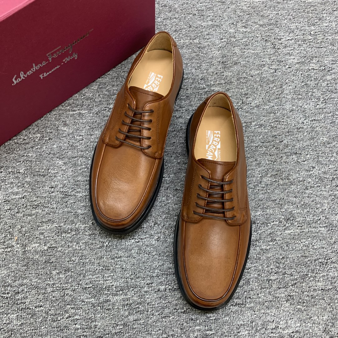 Ferragamo Style Leather Men's Shoes Lookbook Reference image 2