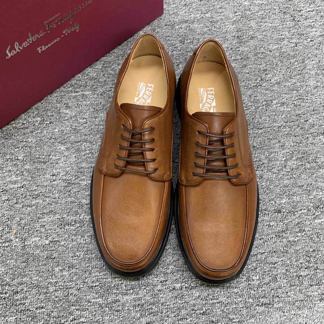 Ferragamo Style Leather Men's Shoes Lookbook Reference image 1
