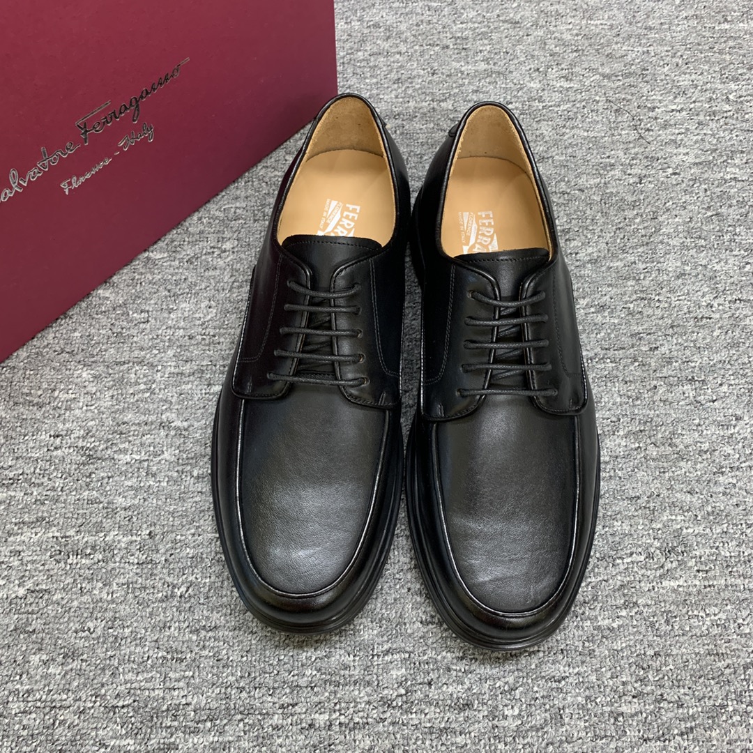 Ferragamo Style Leather Men's Shoes Lookbook Reference image 1