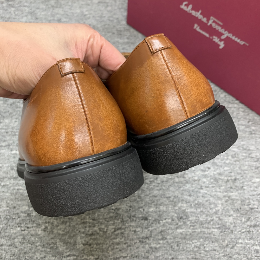 Ferragamo Style Leather Men's Shoes Men's Shoes Men's Shoes detail image 9 from source 783375