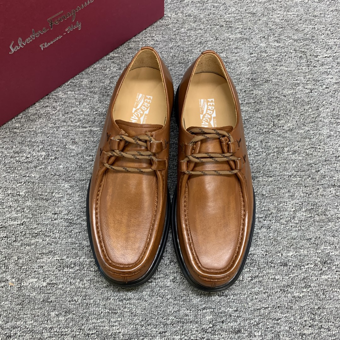 Ferragamo Style Leather Men's Shoes Lookbook Reference image 1