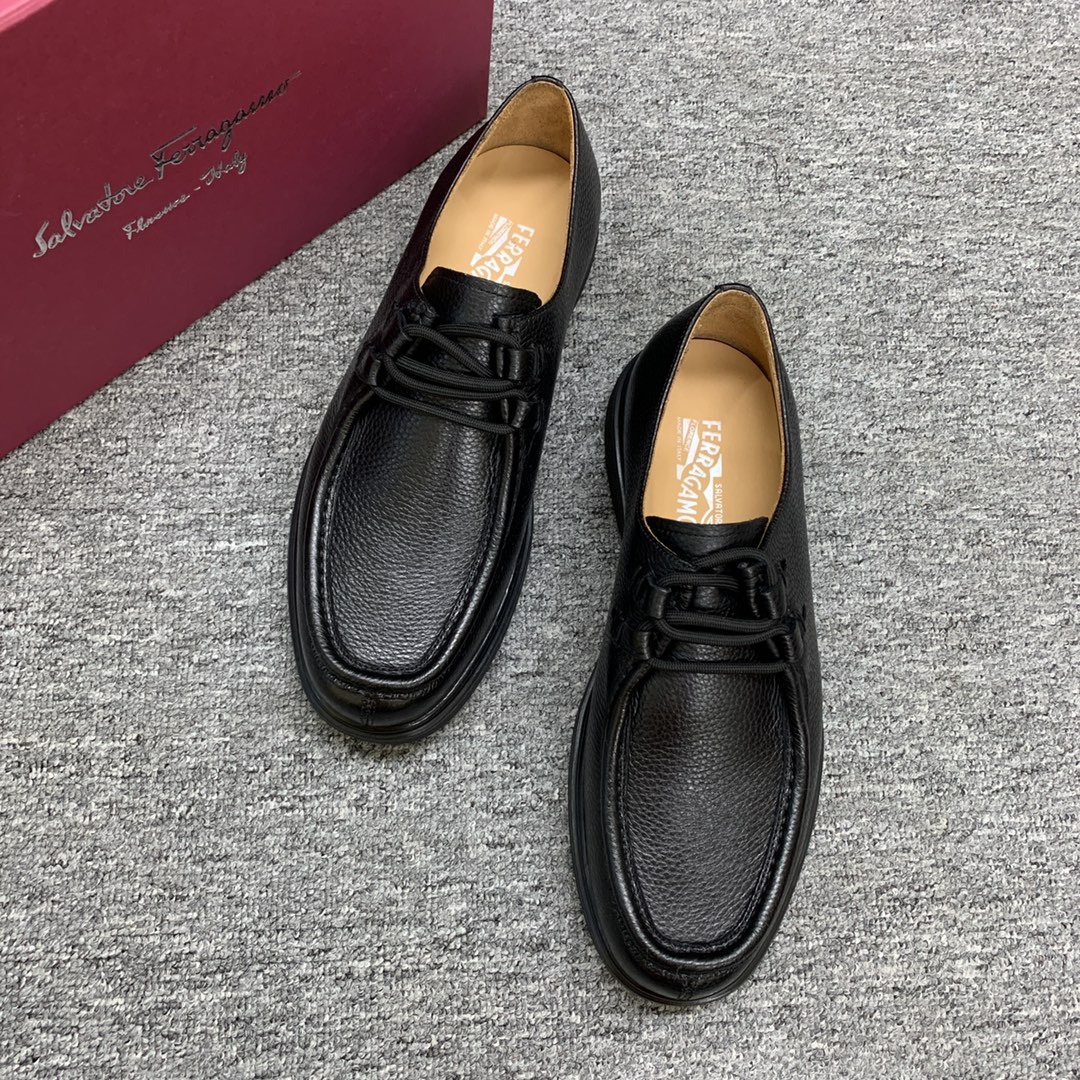 Ferragamo Style Leather Men's Shoes Lookbook Reference image 2