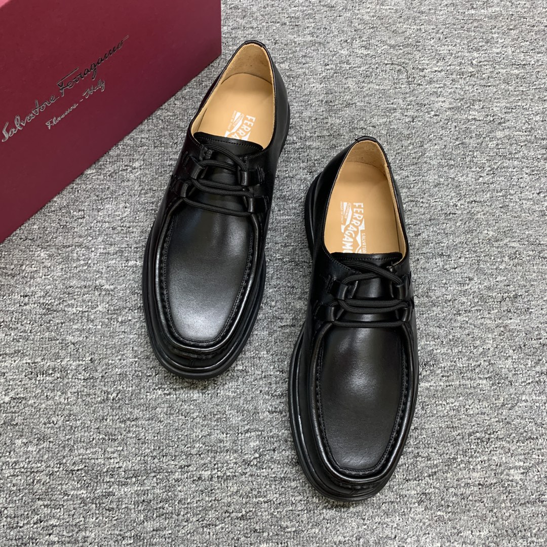 Ferragamo Style Leather Men's Shoes Lookbook Reference image 2