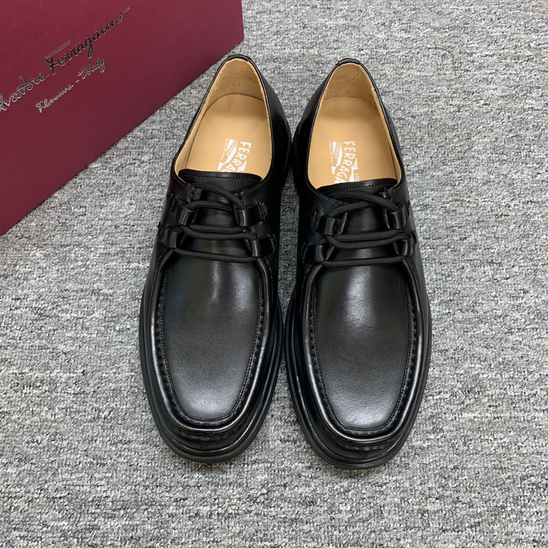 Ferragamo Style Leather Men's Shoes Lookbook Reference image 1