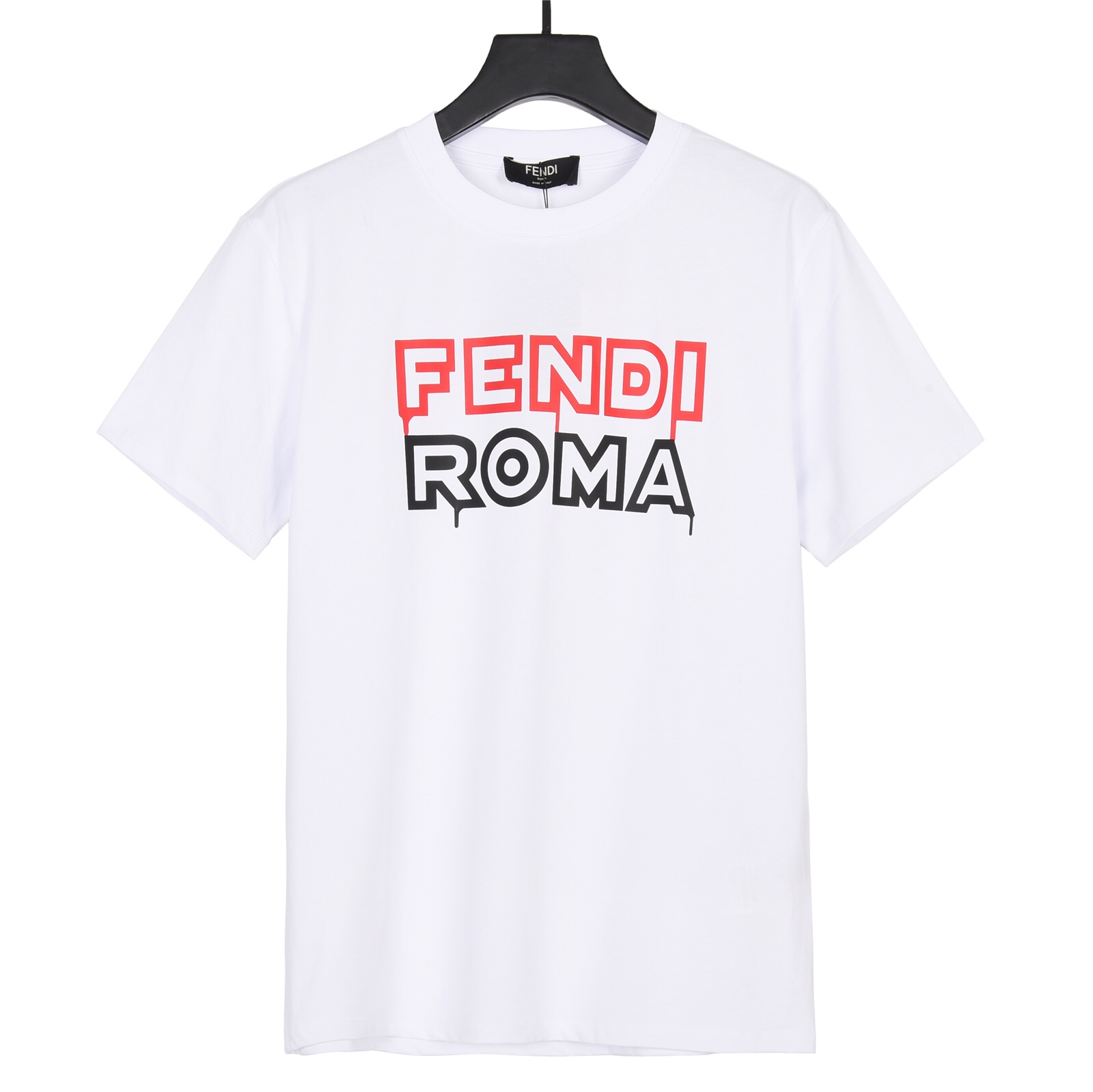 上新170 Fendi 芬迪23ss 红白字母 印花短袖