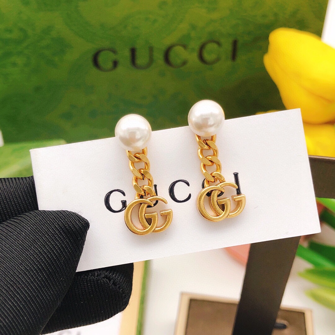NO:105325,Number GED0005 Gucci tassel earrings pearls, jewelry quality, gucci19860909编号GED0005 古驰流苏耳钉珍珠,饰品精品,gucci,Jewelry