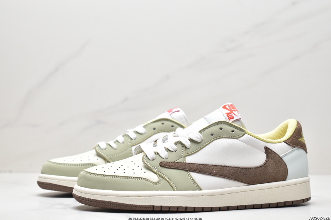 200 Travis Scott x Air Jordan 1 Low AJ1 乔丹1代低帮篮球鞋DM7866-603