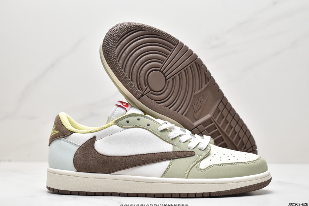 200 Travis Scott x Air Jordan 1 Low AJ1 乔丹1代低帮篮球鞋DM7866-603