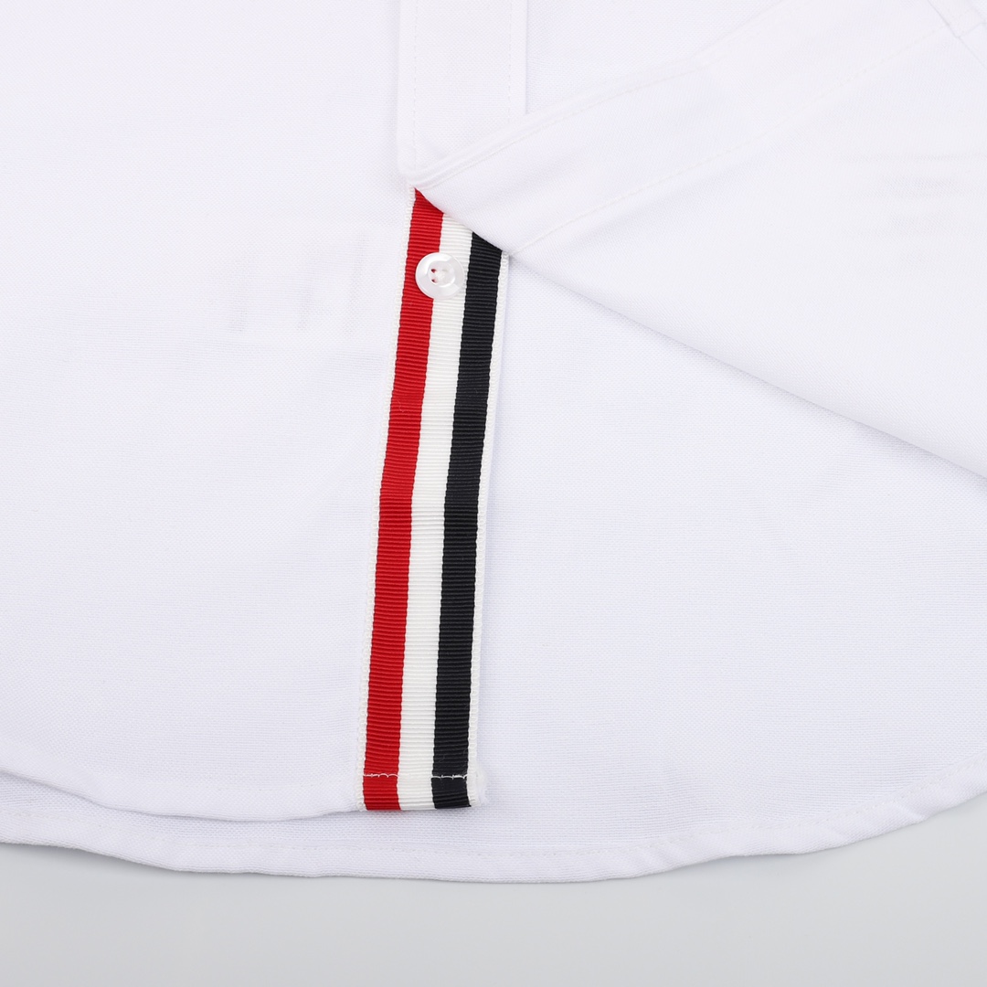 200 Thom Browne/汤姆布朗 门襟织带长袖衬衫