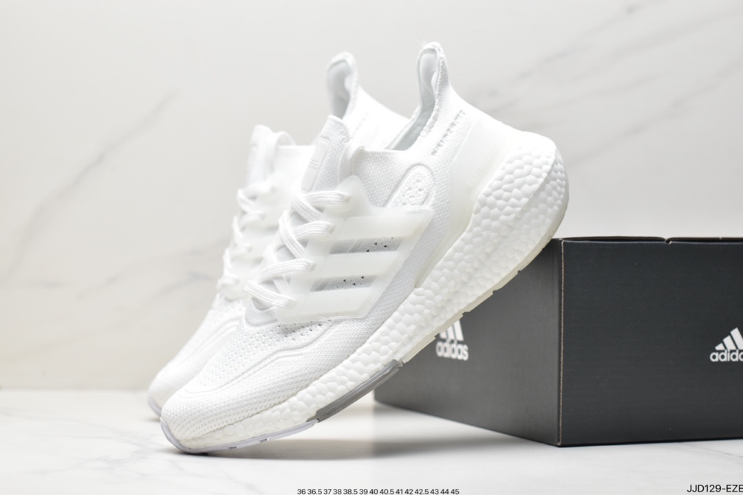 Adidas Ultra Boost 2021 ”White Clear Blue” UB2021 version socks jogging shoes ”Sky Blue White Dark Blue” GZ7120