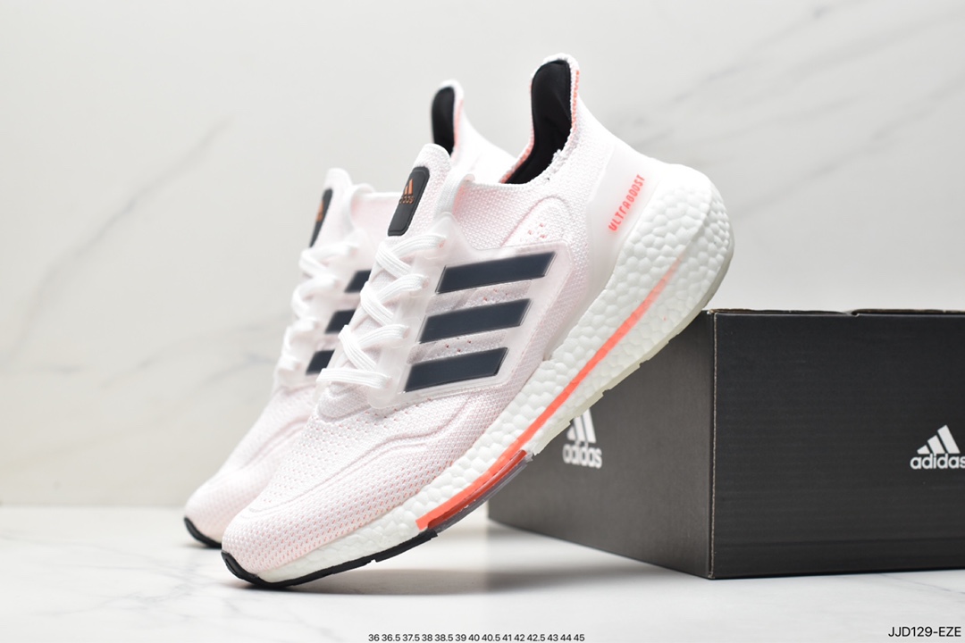 Adidas Ultra Boost 2021 ”White Clear Blue” UB2021 version socks jogging shoes ”Sky Blue White Dark Blue” GZ7120