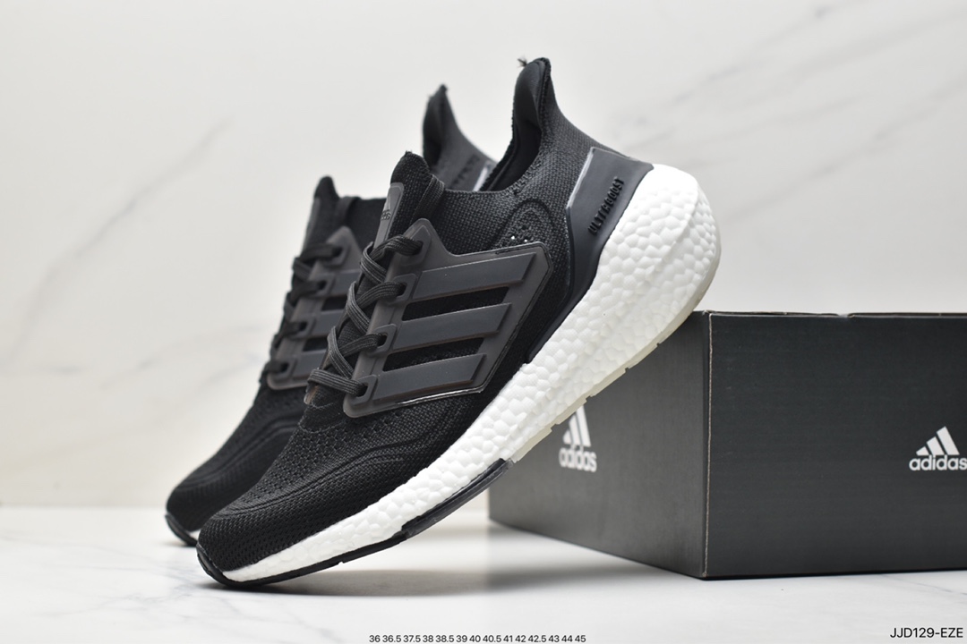 Adidas Ultra Boost 2021 ”White Clear Blue” UB2021 version socks jogging shoes ”Sky Blue White Dark Blue” GZ7120