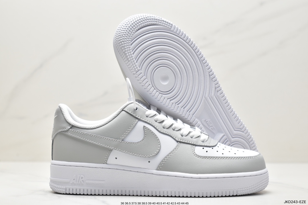 Nike Air Force 1'07 Low gray and white Air Force One casual sneakers FD9763-101