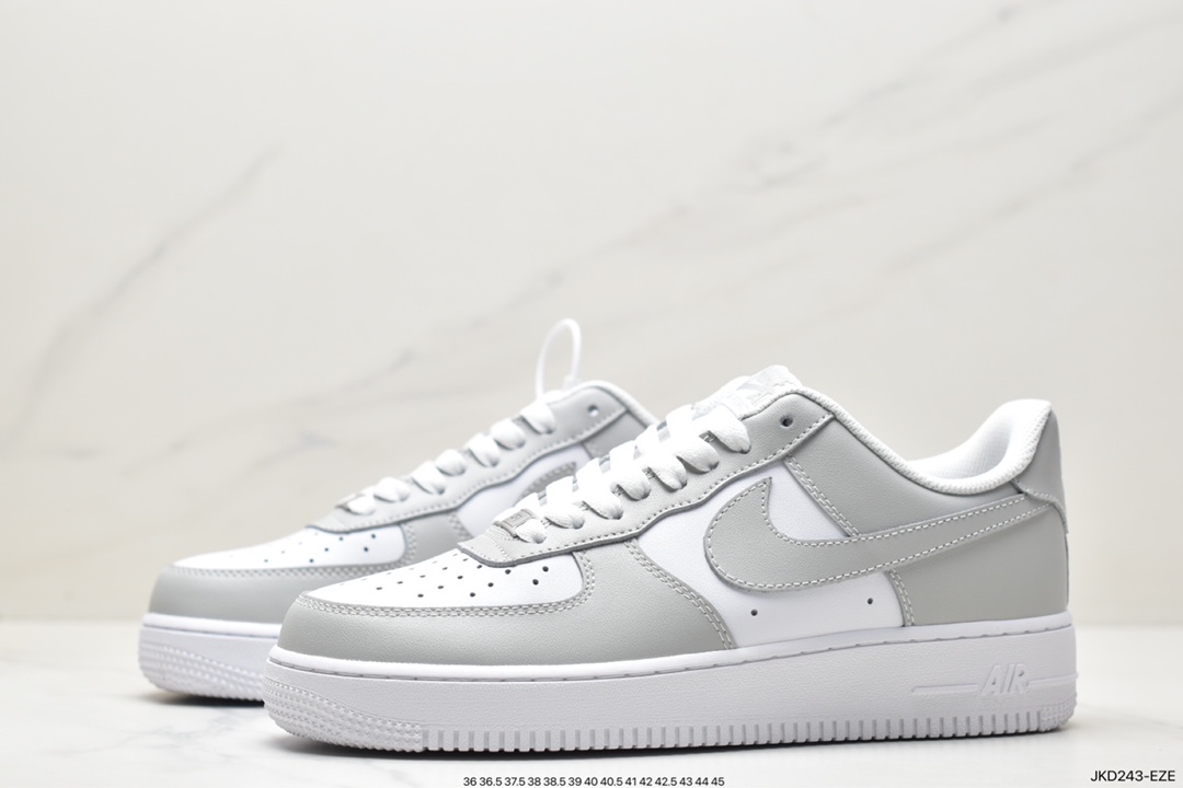 Nike Air Force 1'07 Low gray and white Air Force One casual sneakers FD9763-101