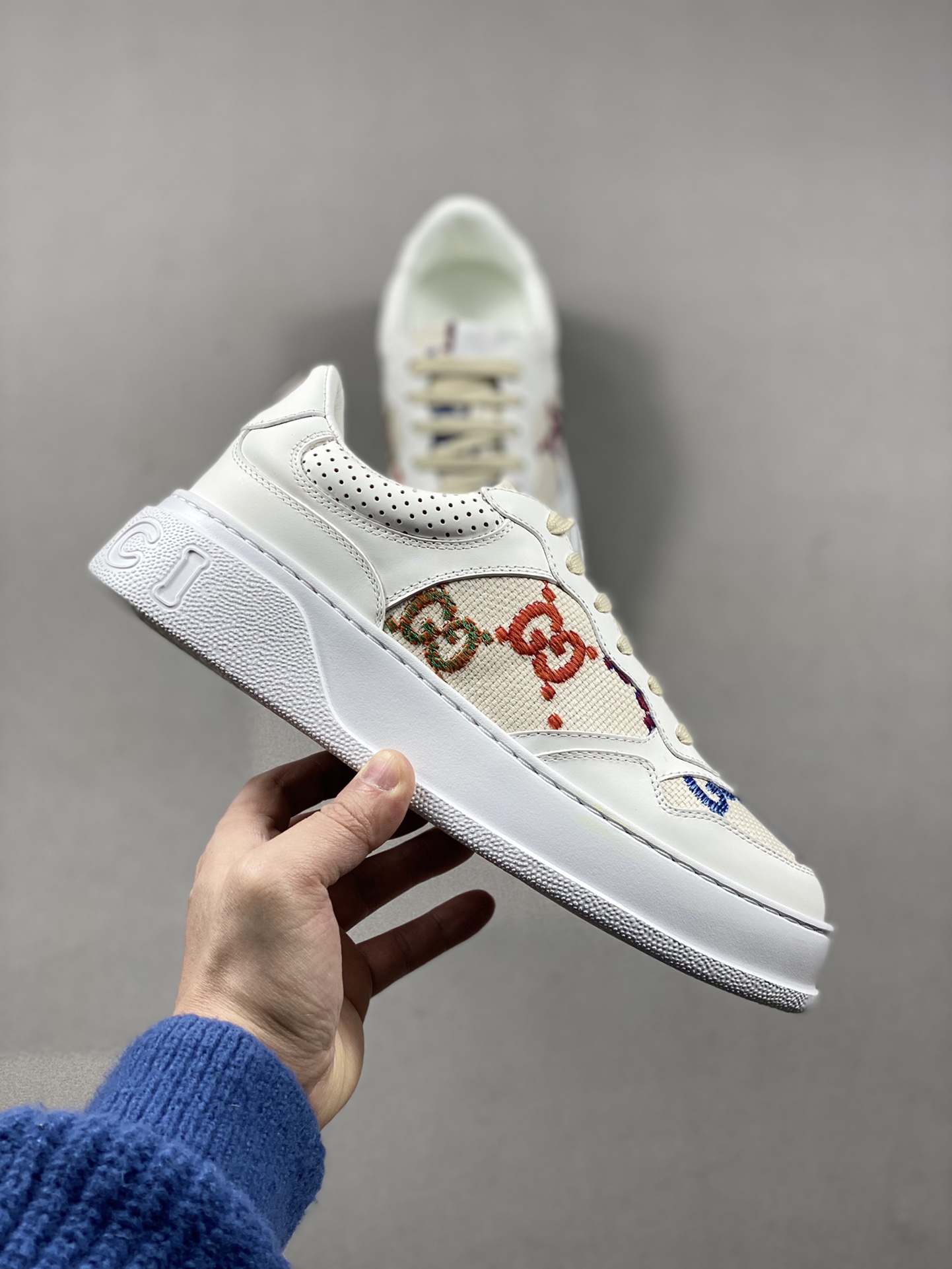 380  天花板 纯原级别 海外高奢 Gucci Screener GG High-Top Sneaker运动休闲鞋