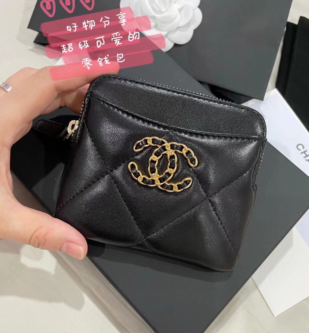 Chanel Monederos Billetera Piel de oveja