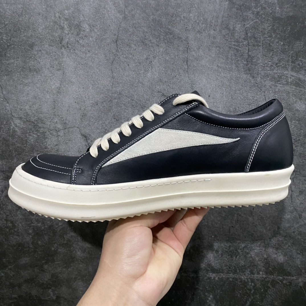 Channel version Rick Owens Rick Owens RO low-top leather fashion sneakers