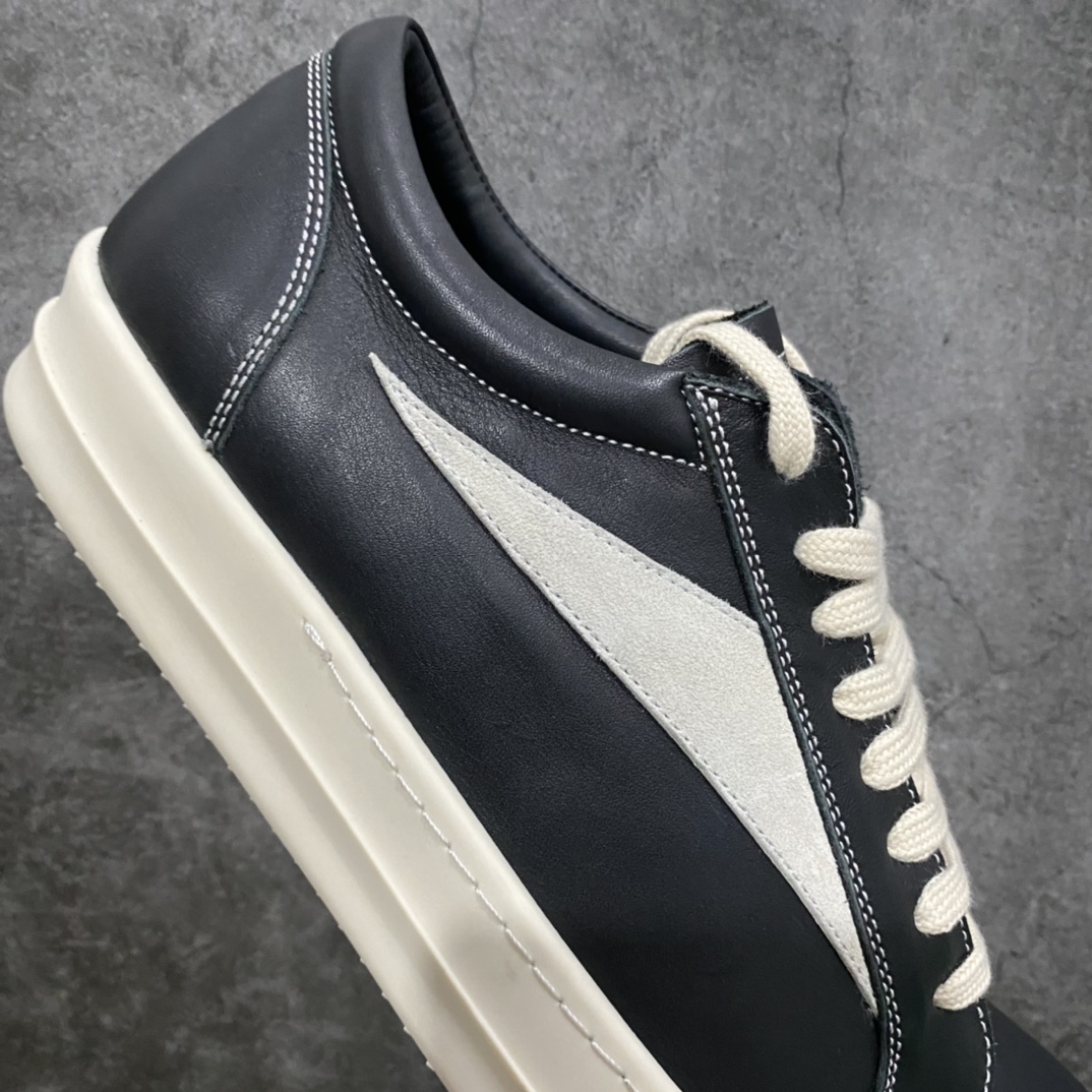 Channel version Rick Owens Rick Owens RO low-top leather fashion sneakers