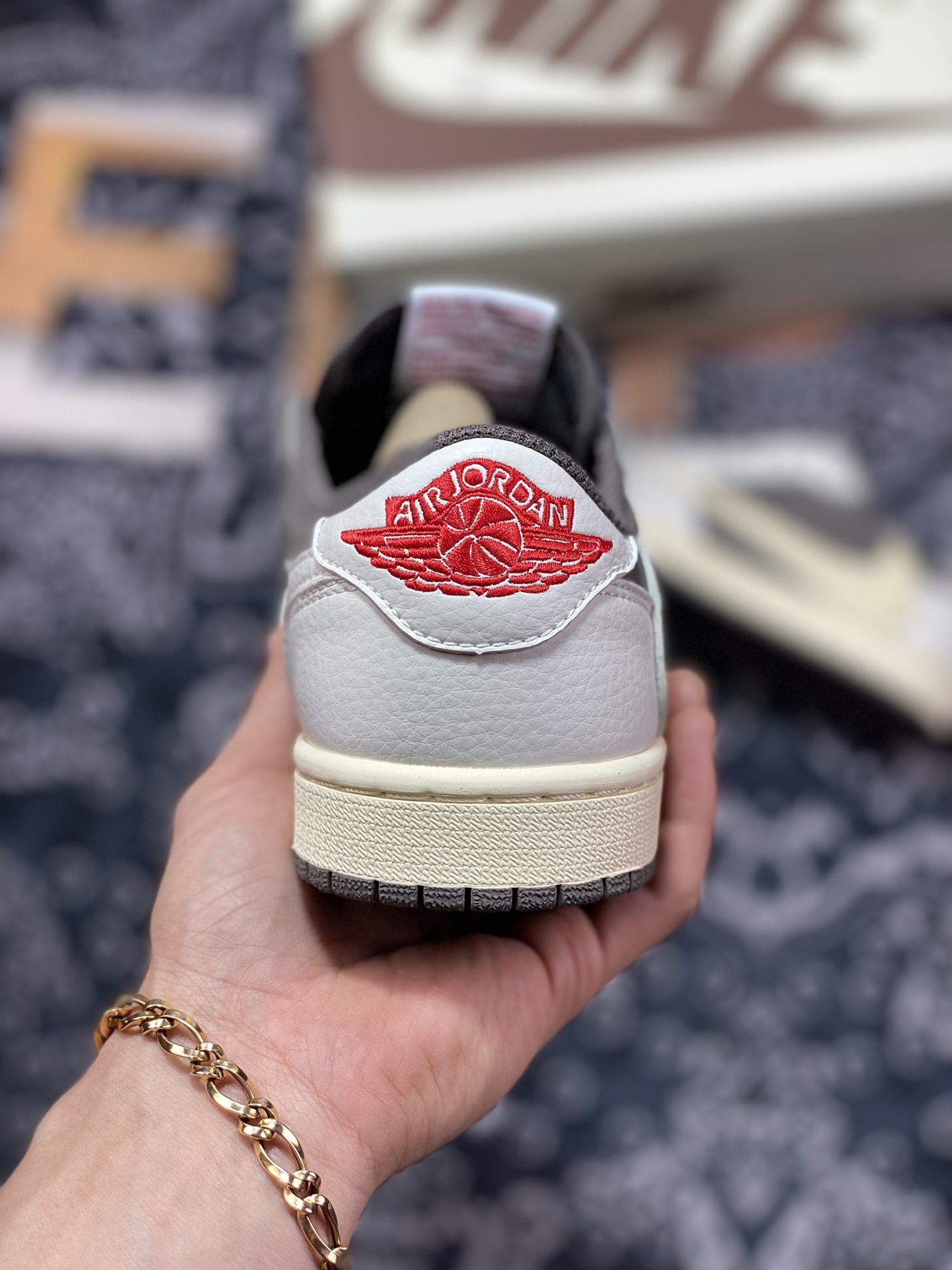 原装级别 Travis Scott x Air Jordan 1 Low ” Reverse Mocha ” 白棕摩卡  DM7866-162
