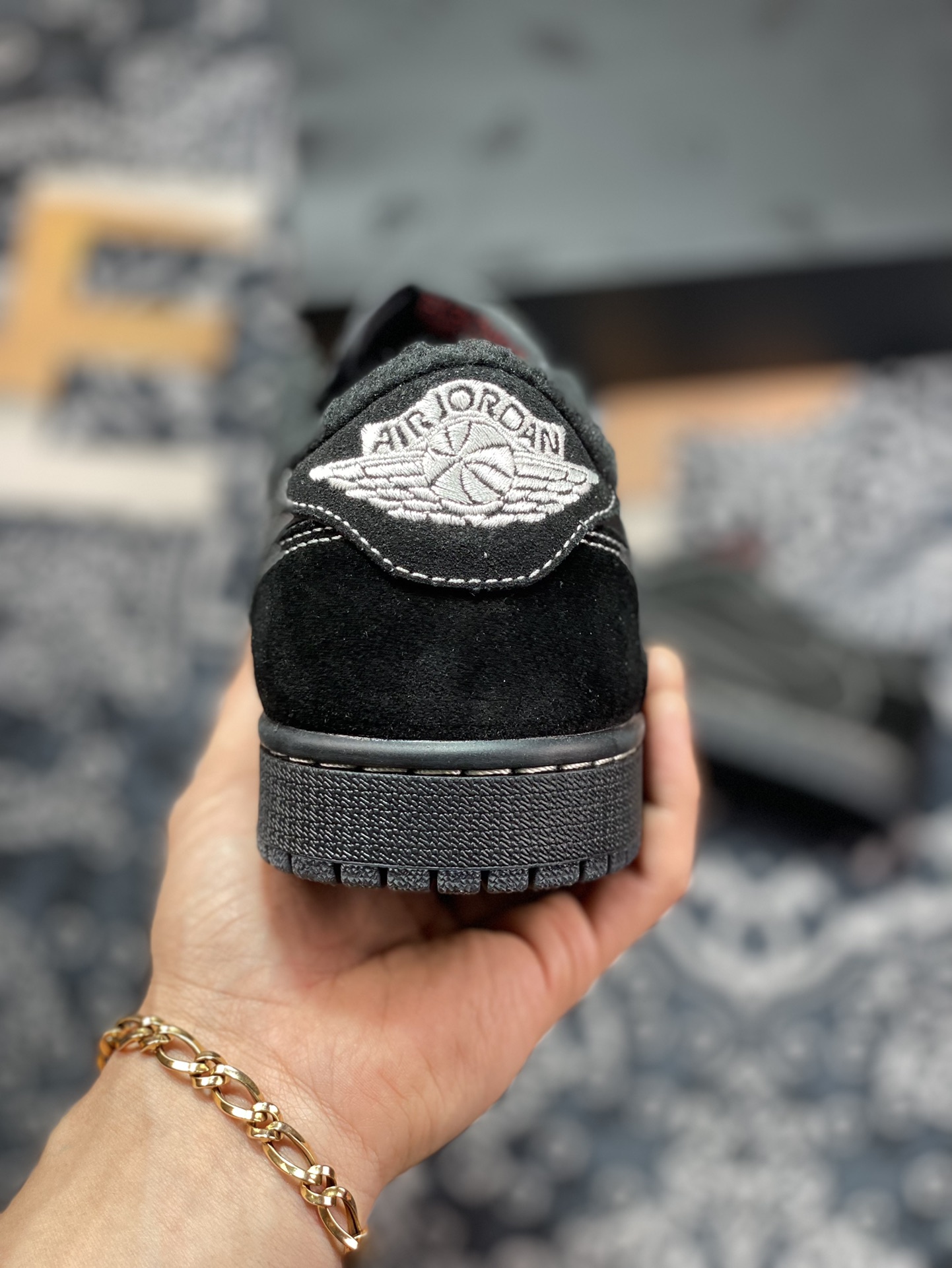 原装级别Travis Scott x Air Jordan 1 Low OG “Black Phantom” 低帮  DM7866-001