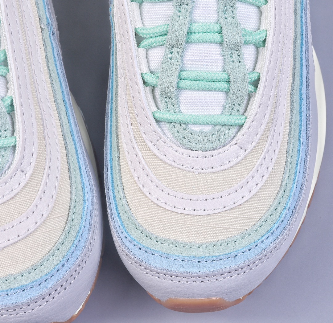 240 Nike Air Max 97 灰绿色 复古休闲气垫跑步鞋 DX5766-131
