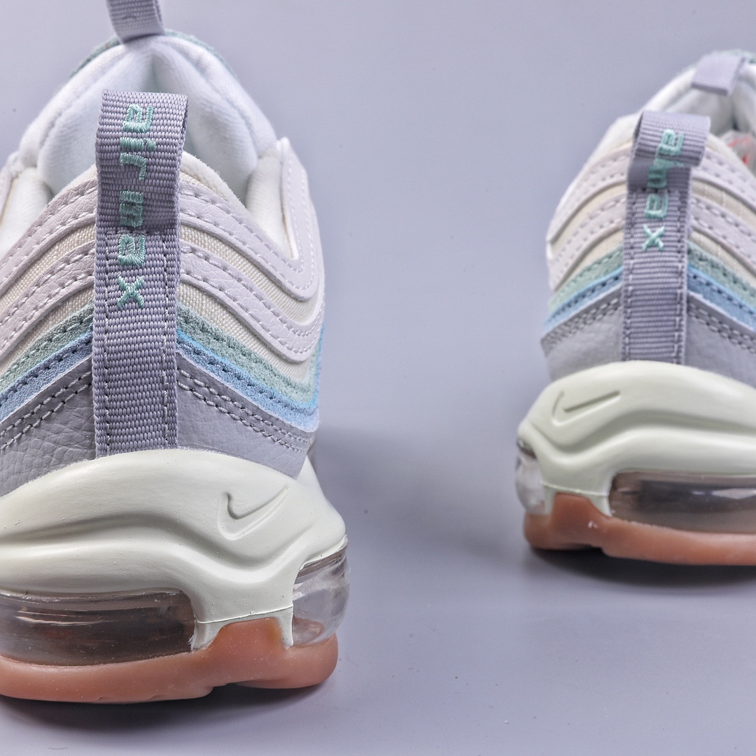 240 Nike Air Max 97 灰绿色 复古休闲气垫跑步鞋 DX5766-131