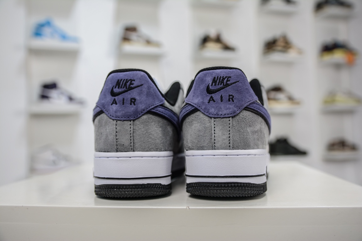 新品出货 Nike Air Force 1 Low ’07 灰紫勾麂皮 HH9636-056