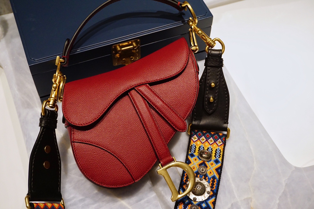 Dior Saddle Saddle Bags Red Vintage