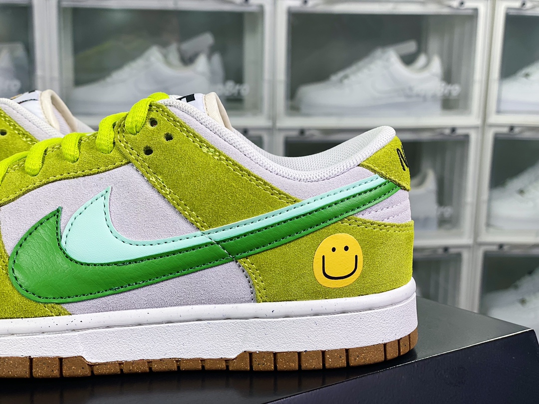 SB Dunk Low SE”85 Double Swoosh/Grey/Apple Green”扣篮“麂皮苹果绿双钩笑脸”DO9457-122