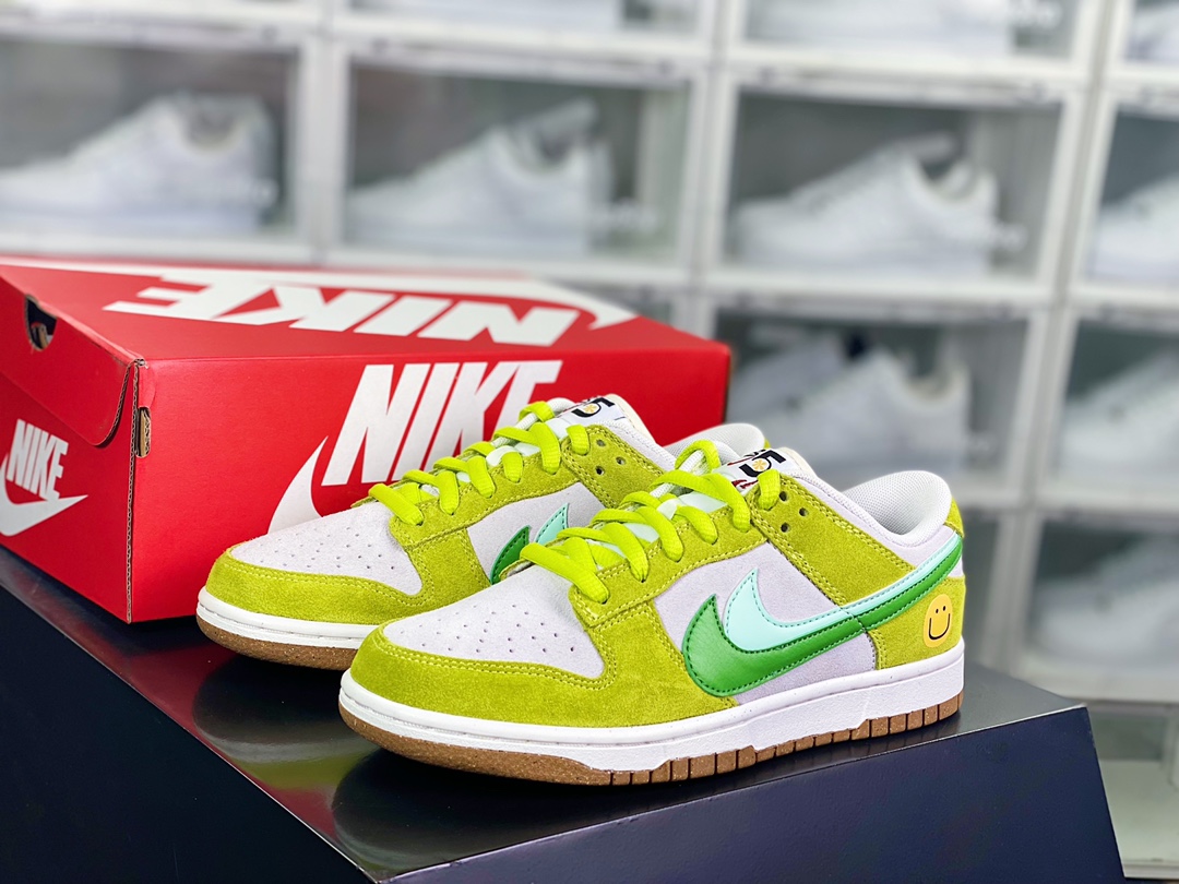 SB Dunk Low SE”85 Double Swoosh/Grey/Apple Green”扣篮“麂皮苹果绿双钩笑脸”DO9457-122