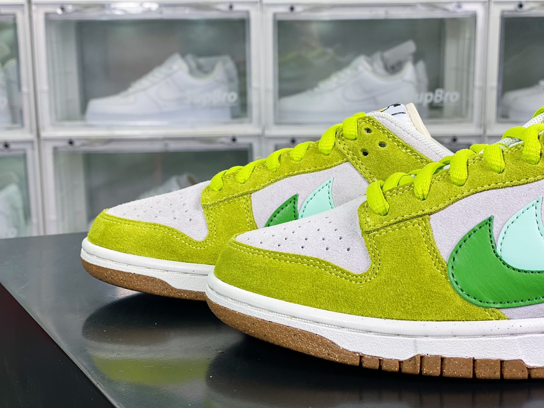 SB Dunk Low SE”85 Double Swoosh/Grey/Apple Green”扣篮“麂皮苹果绿双钩笑脸”DO9457-122