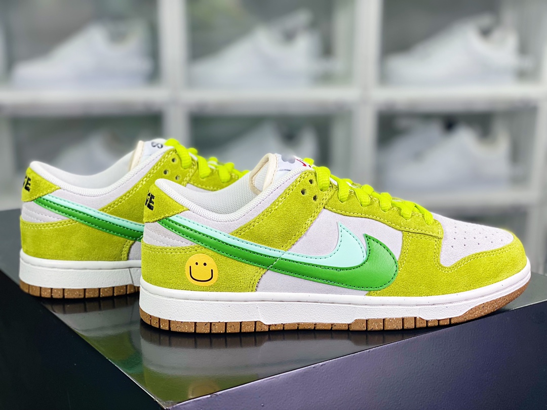 SB Dunk Low SE”85 Double Swoosh/Grey/Apple Green”扣篮“麂皮苹果绿双钩笑脸”DO9457-122