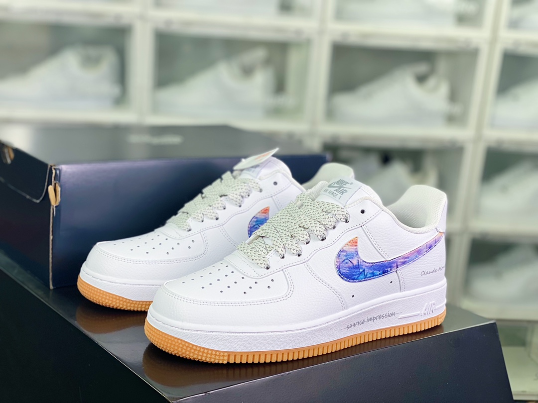 Air Force 1’07 LV8” White/Sunrise”空军一号板鞋“皮革白紫朝霞日出”DH4406-201