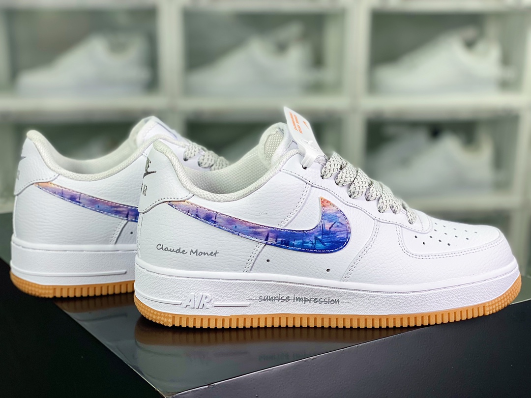 Air Force 1’07 LV8” White/Sunrise”空军一号板鞋“皮革白紫朝霞日出”DH4406-201