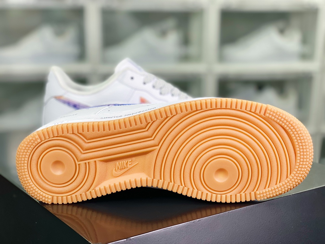 Air Force 1’07 LV8” White/Sunrise”空军一号板鞋“皮革白紫朝霞日出”DH4406-201