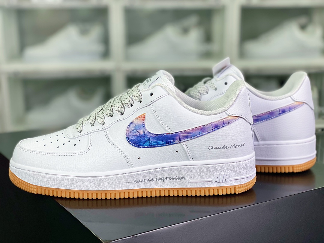 Air Force 1’07 LV8” White/Sunrise”空军一号板鞋“皮革白紫朝霞日出”DH4406-201